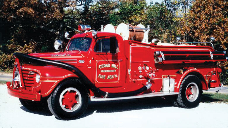 The Cedar Hill Fire Protection District purchased its first firetruck in 1950 for $7,001.50. The district houses the truck today at Station 3 in Byrnesville.